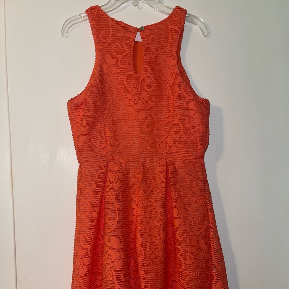 Coral lace type dress